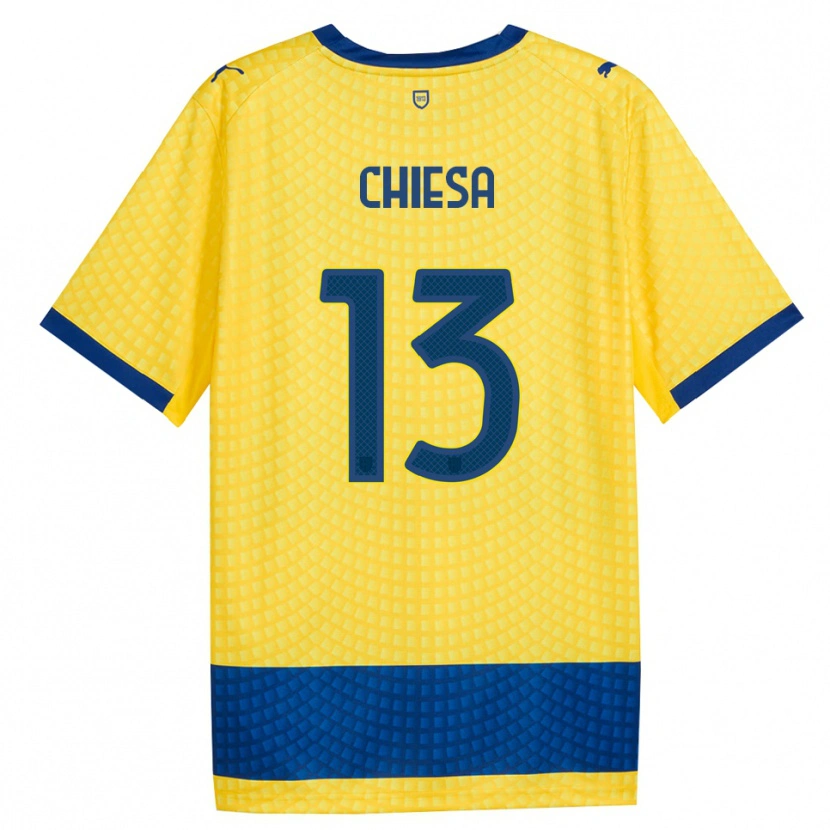 Danxen Barn Riccardo Chiesa #13 Gul Blå Svart Bortetrøye Drakt Trøye 2026/27 Skjorter T-Skjorte
