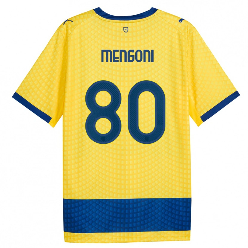 Danxen Barn Filippo Mengoni #80 Gul Blå Svart Bortetrøye Drakt Trøye 2026/27 Skjorter T-Skjorte
