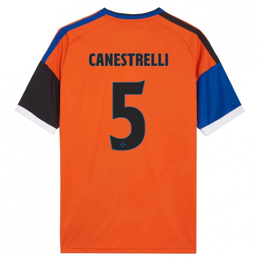 Danxen Barn Simone Canestrelli #5 Oransje Blå Svart Hvit Bortetrøye Drakt Trøye 2026/27 Skjorter T-Skjorte