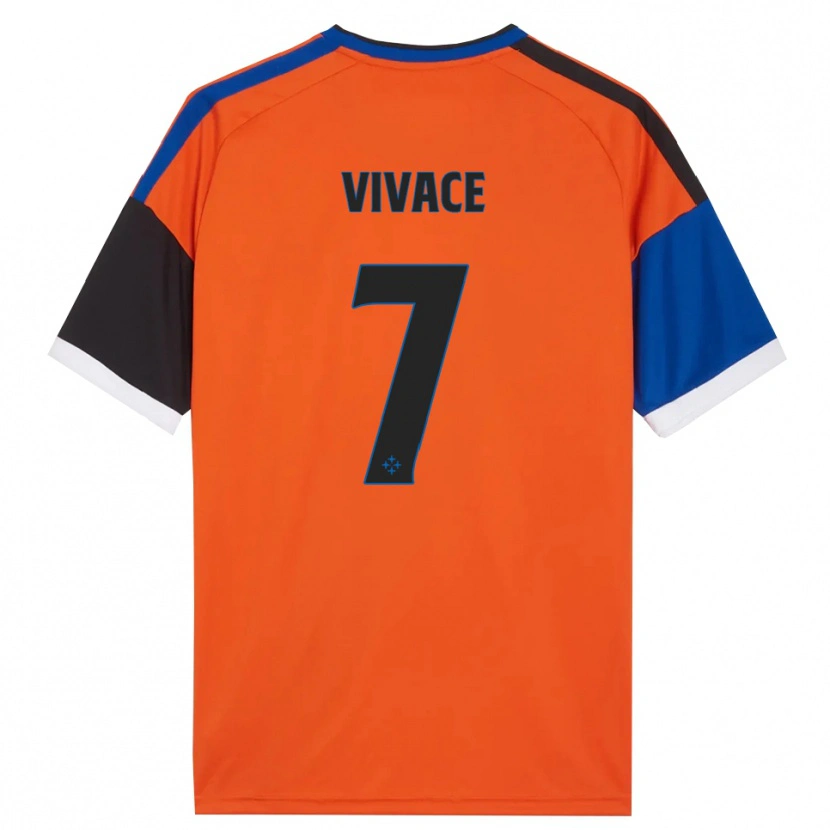 Danxen Barn Cristian Vivace #7 Oransje Blå Svart Hvit Bortetrøye Drakt Trøye 2026/27 Skjorter T-Skjorte