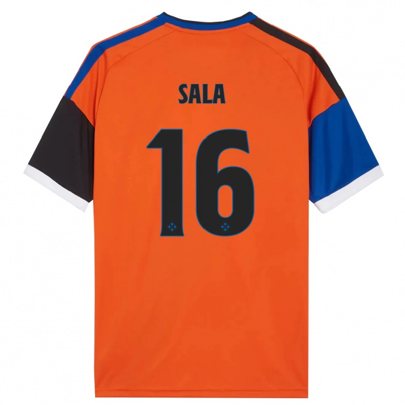 Danxen Barn Mattia Sala #16 Oransje Blå Svart Hvit Bortetrøye Drakt Trøye 2026/27 Skjorter T-Skjorte