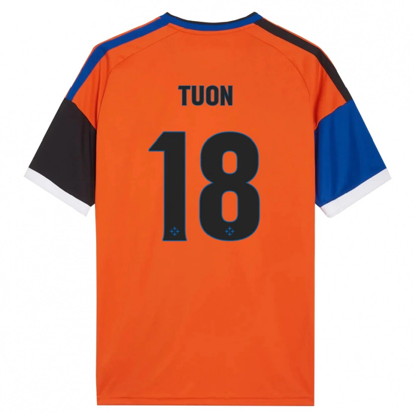 Danxen Barn Nicola Tuon #18 Oransje Blå Svart Hvit Bortetrøye Drakt Trøye 2026/27 Skjorter T-Skjorte