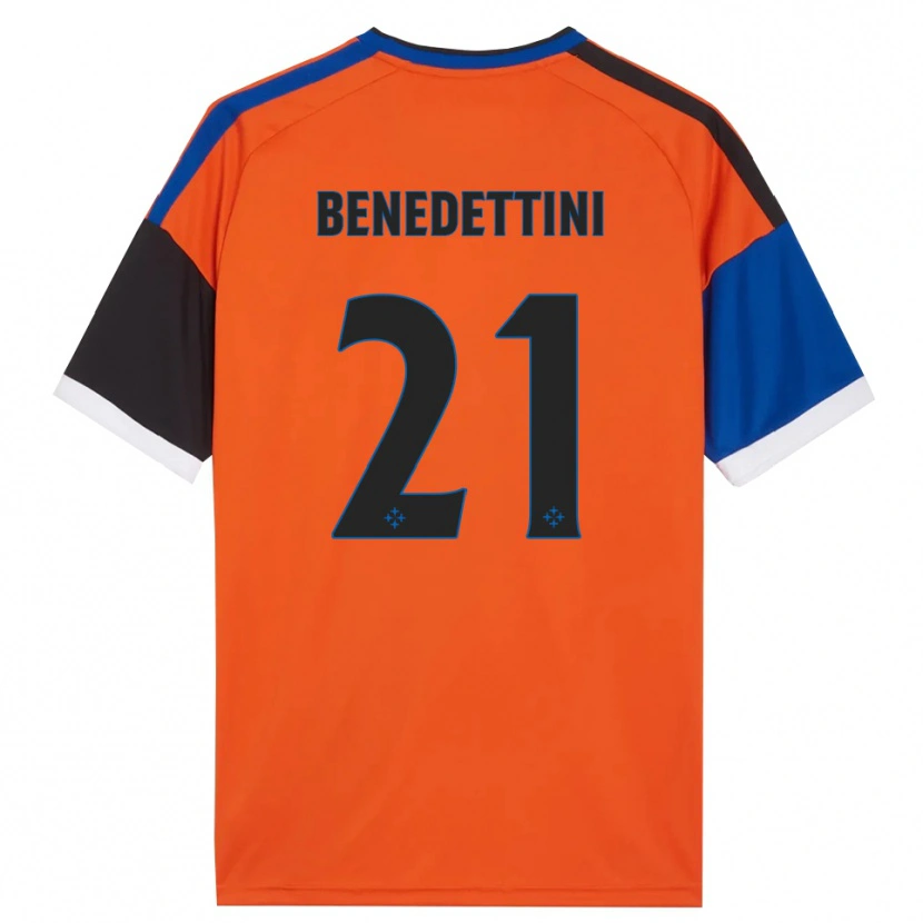 Danxen Barn Filippo Benedettini #21 Oransje Blå Svart Hvit Bortetrøye Drakt Trøye 2026/27 Skjorter T-Skjorte
