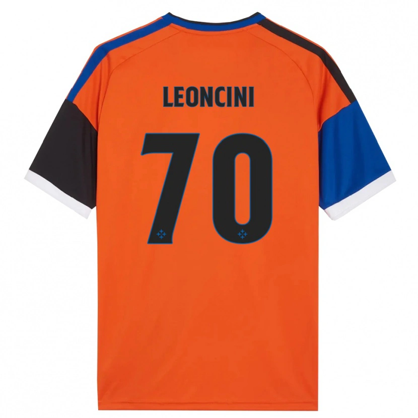 Danxen Barn Mattia Leoncini #70 Oransje Blå Svart Hvit Bortetrøye Drakt Trøye 2026/27 Skjorter T-Skjorte