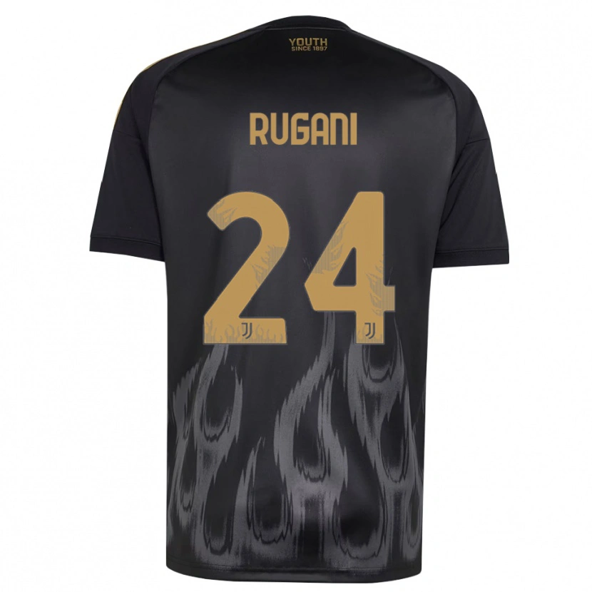 Danxen Barn Daniele Rugani #24 Svart Brun Tredje Sett Drakt Trøye 2026/27 Skjorter T-Skjorte