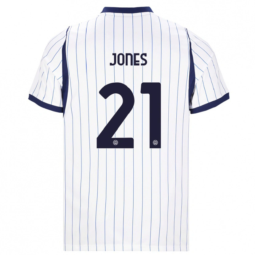 Danxen Mann Curtis Jones #21 Hvit Marineblå Bortetrøye Drakt Trøye 2026/27 Skjorter T-Skjorte