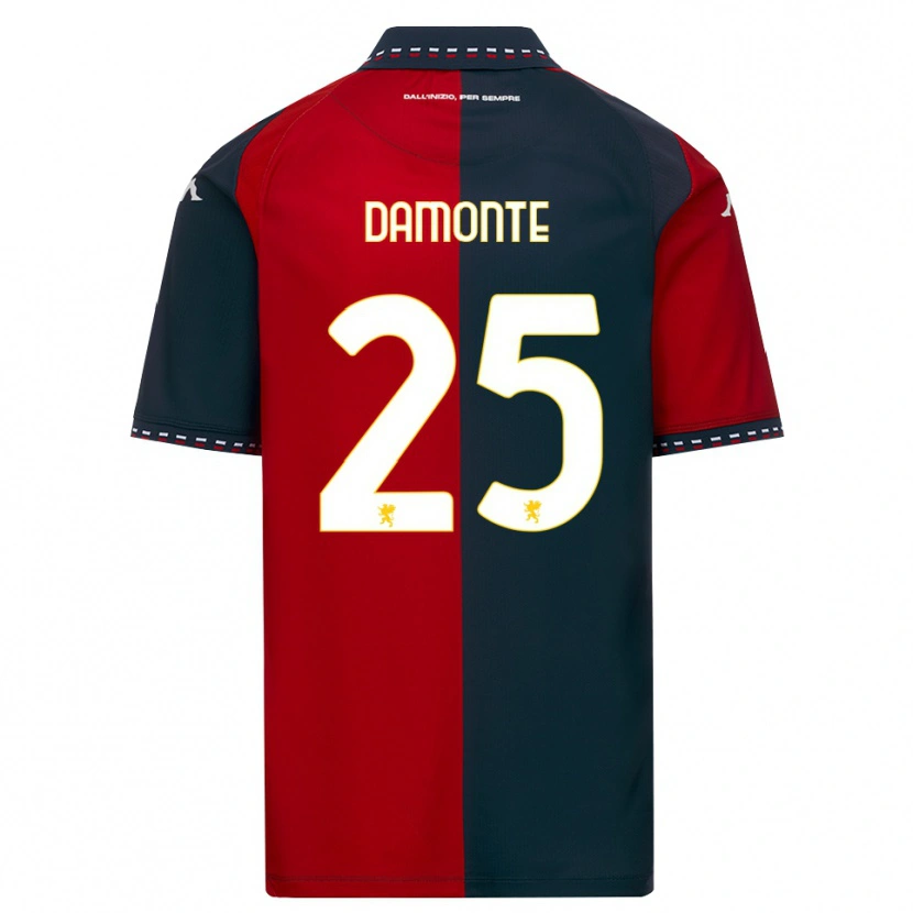 Danxen Mann Lorenzo Damonte #25 Rød Svart Hvit Hjemmetrøye Drakt Trøye 2026/27 Skjorter T-Skjorte
