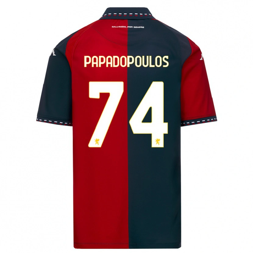 Danxen Mann Christos Papadopoulos #74 Rød Svart Hvit Hjemmetrøye Drakt Trøye 2026/27 Skjorter T-Skjorte