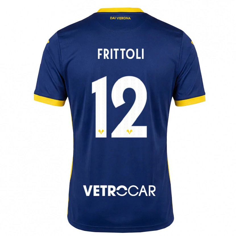 Danxen Mann Riccardo Frittoli #12 Kongeblå Gul Hvit Hjemmetrøye Drakt Trøye 2026/27 Skjorter T-Skjorte