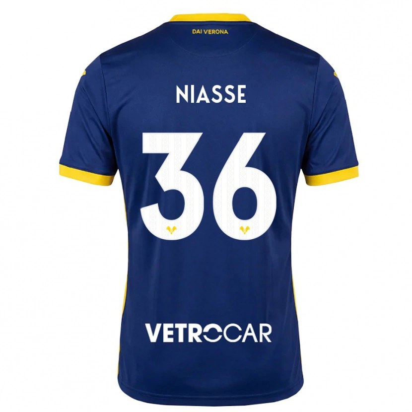 Danxen Mann Cheikh Niasse #36 Kongeblå Gul Hvit Hjemmetrøye Drakt Trøye 2026/27 Skjorter T-Skjorte