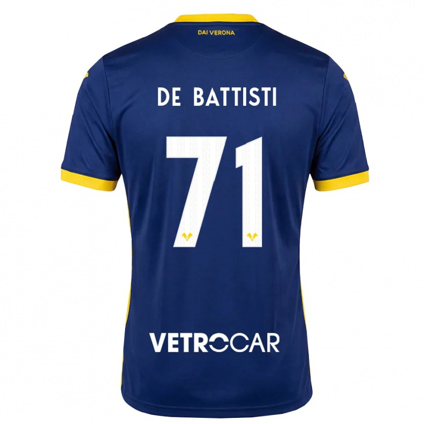 Danxen Mann Davide De Battisti #71 Kongeblå Gul Hvit Hjemmetrøye Drakt Trøye 2026/27 Skjorter T-Skjorte