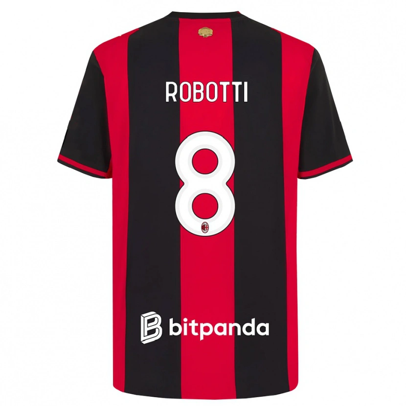 Danxen Mann Giovanni Robotti #8 Rød Svart Hvit Hjemmetrøye Drakt Trøye 2026/27 Skjorter T-Skjorte
