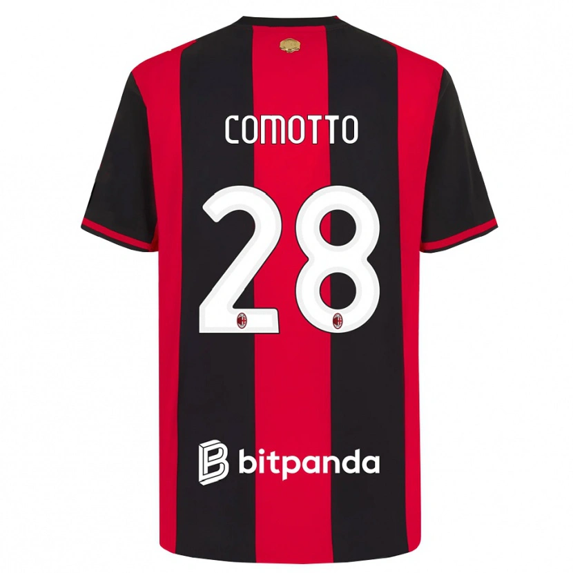 Danxen Mann Christian Comotto #28 Rød Svart Hvit Hjemmetrøye Drakt Trøye 2026/27 Skjorter T-Skjorte