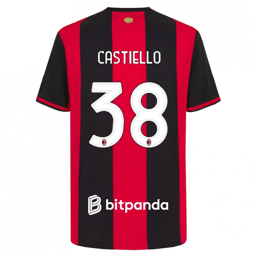 Danxen Mann Alex Castiello #38 Rød Svart Hvit Hjemmetrøye Drakt Trøye 2026/27 Skjorter T-Skjorte