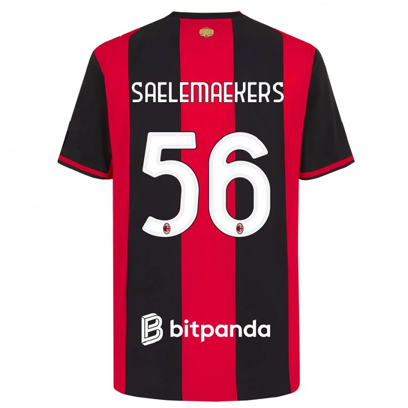 Danxen Mann Alexis Saelemaekers #56 Rød Svart Hvit Hjemmetrøye Drakt Trøye 2026/27 Skjorter T-Skjorte