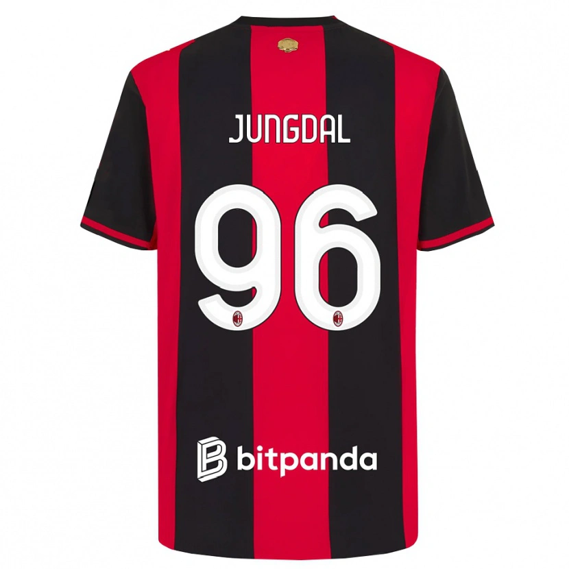Danxen Mann Andreas Jungdal #96 Rød Svart Hvit Hjemmetrøye Drakt Trøye 2026/27 Skjorter T-Skjorte