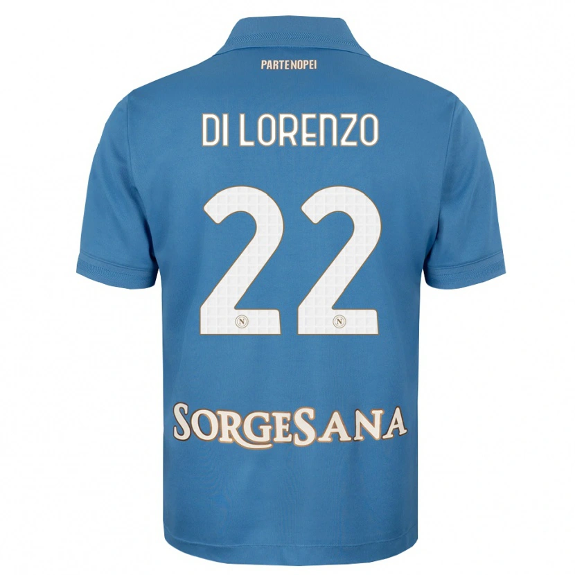 Danxen Mann Giovanni Di Lorenzo #22 Dis Blå Hvit Hjemmetrøye Drakt Trøye 2026/27 Skjorter T-Skjorte