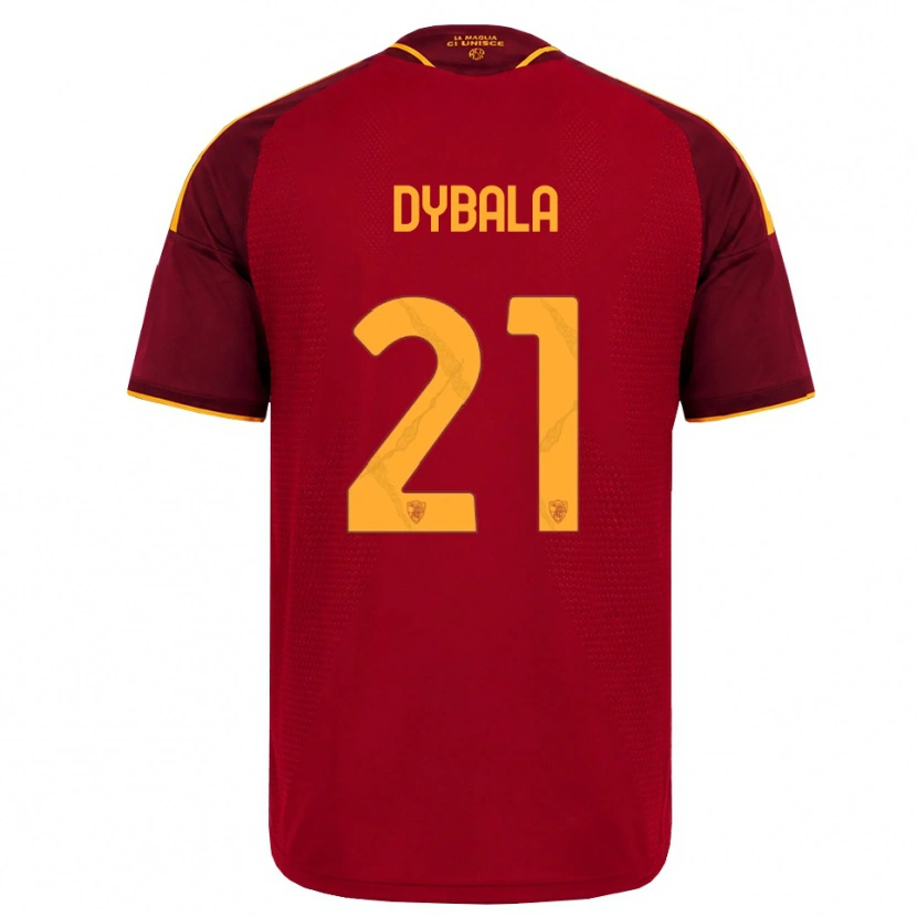 Danxen Mann Paulo Dybala #21 Rød Gyllen Gul Hjemmetrøye Drakt Trøye 2026/27 Skjorter T-Skjorte