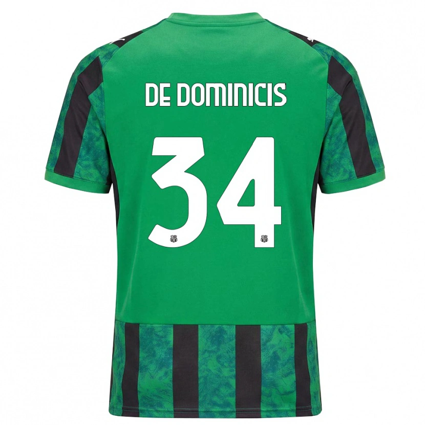 Danxen Mann Diego De Dominicis #34 Grønn Svart Hvit Hjemmetrøye Drakt Trøye 2026/27 Skjorter T-Skjorte