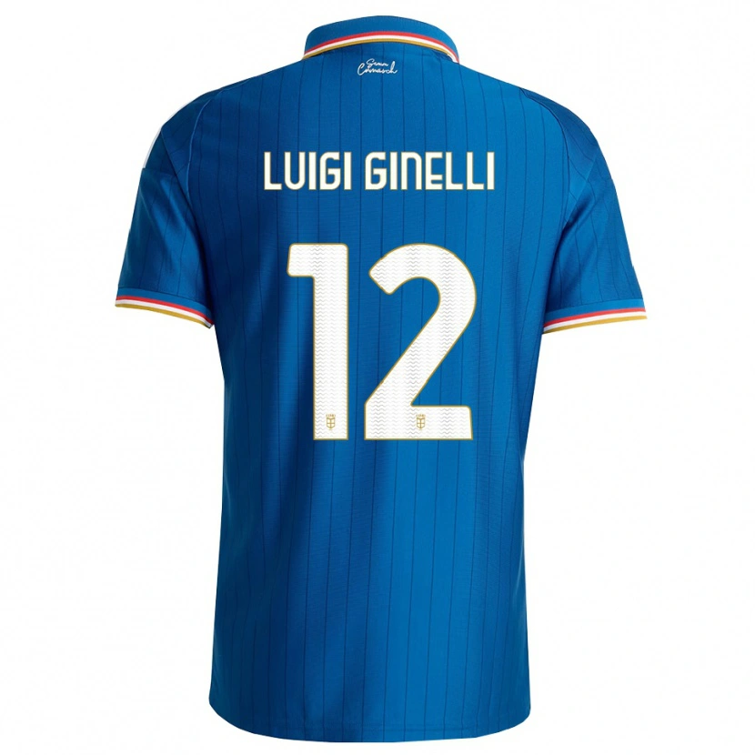 Danxen Mann Lorenzo Luigi Ginelli #12 Blå Hvit Rød Hjemmetrøye Drakt Trøye 2026/27 Skjorter T-Skjorte