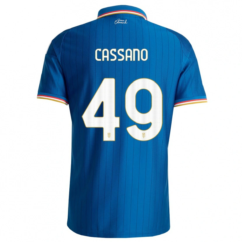 Danxen Mann Riccardo Cassano #49 Blå Hvit Rød Hjemmetrøye Drakt Trøye 2026/27 Skjorter T-Skjorte