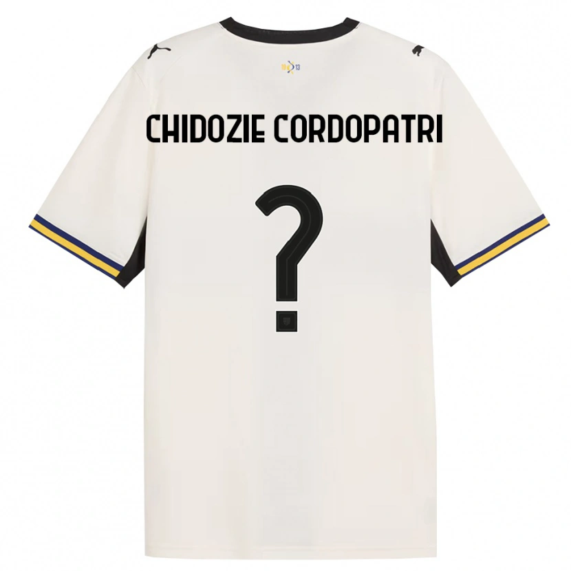 Danxen Mann Mark Chidozie Cordopatri #0 Off-White Svart Gul Hjemmetrøye Drakt Trøye 2026/27 Skjorter T-Skjorte