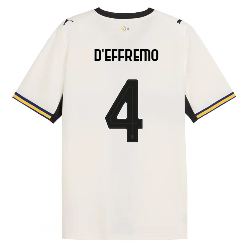Danxen Mann Dario D'effremo #4 Off-White Svart Gul Hjemmetrøye Drakt Trøye 2026/27 Skjorter T-Skjorte