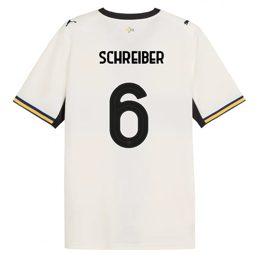 Danxen Mann Fabio Schreiber #6 Off-White Svart Gul Hjemmetrøye Drakt Trøye 2026/27 Skjorter T-Skjorte