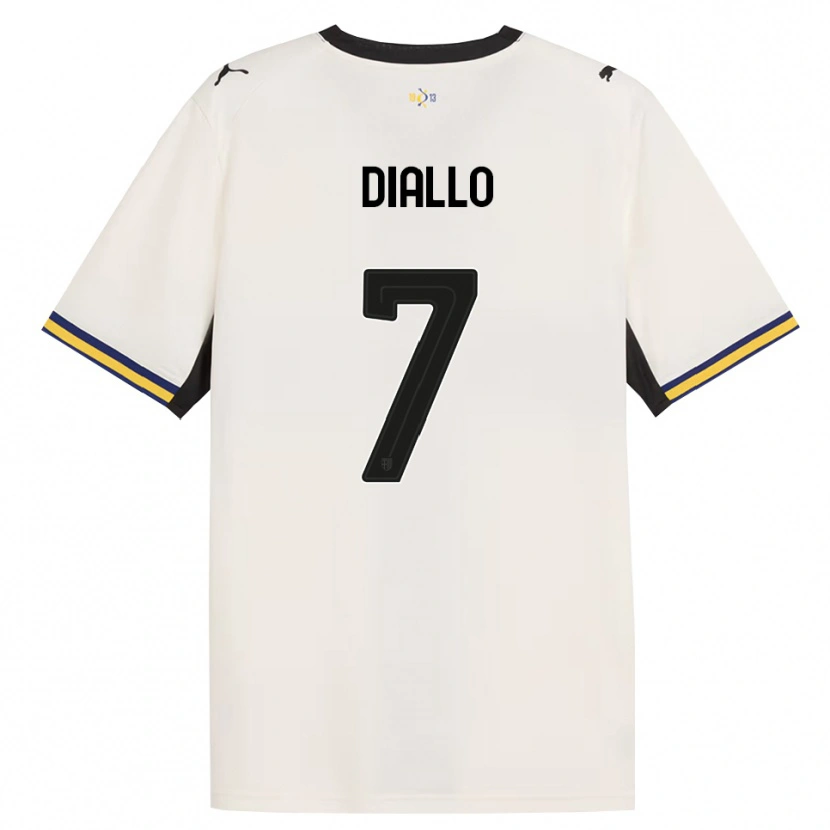 Danxen Mann Ousmane Diallo #7 Off-White Svart Gul Hjemmetrøye Drakt Trøye 2026/27 Skjorter T-Skjorte