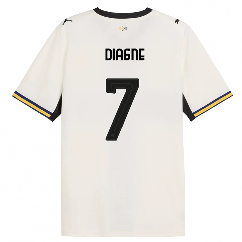 Danxen Mann Fallou Diagne #7 Off-White Svart Gul Hjemmetrøye Drakt Trøye 2026/27 Skjorter T-Skjorte