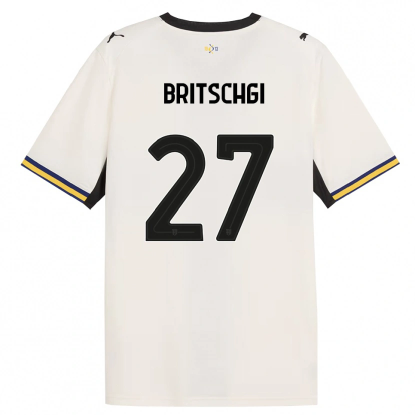 Danxen Mann Sascha Britschgi #27 Off-White Svart Gul Hjemmetrøye Drakt Trøye 2026/27 Skjorter T-Skjorte
