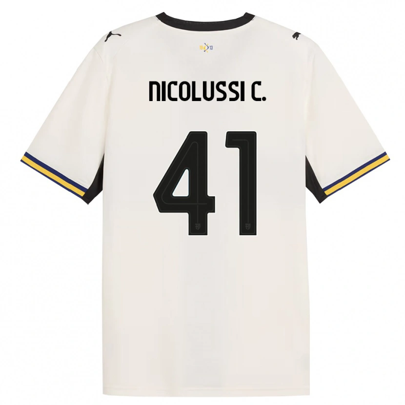 Danxen Mann Hans Nicolussi Caviglia #41 Off-White Svart Gul Hjemmetrøye Drakt Trøye 2026/27 Skjorter T-Skjorte