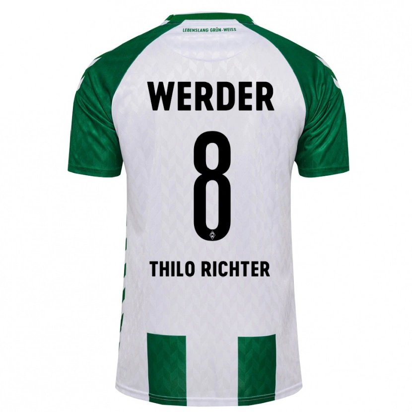 Danxen Mann Jasper Thilo Richter #8 Grønn Hvit Hjemmetrøye Drakt Trøye 2026/27 Skjorter T-Skjorte