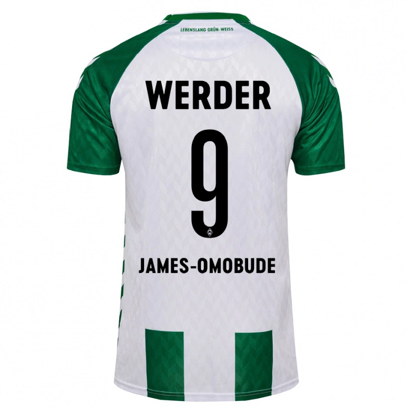 Danxen Mann Favor James-Omobude #9 Grønn Hvit Hjemmetrøye Drakt Trøye 2026/27 Skjorter T-Skjorte