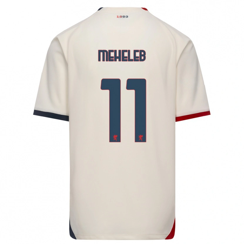 Danxen Mann Sami Meheleb #11 Off-White Rød Bortetrøye Drakt Trøye 2026/27 Skjorter T-Skjorte
