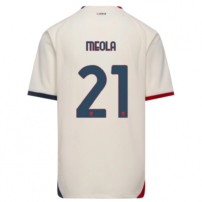 Danxen Mann Kevin Meola #21 Off-White Rød Bortetrøye Drakt Trøye 2026/27 Skjorter T-Skjorte