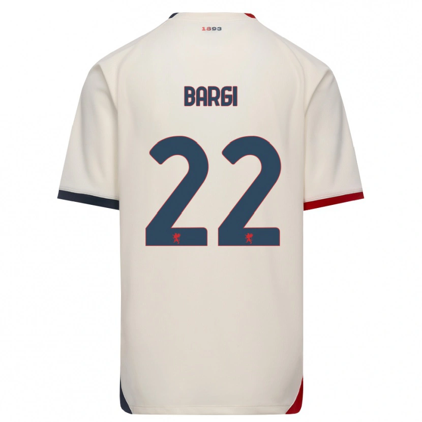 Danxen Mann Caterina Bargi #22 Off-White Rød Bortetrøye Drakt Trøye 2026/27 Skjorter T-Skjorte