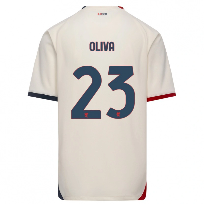 Danxen Mann Eleonora Oliva #23 Off-White Rød Bortetrøye Drakt Trøye 2026/27 Skjorter T-Skjorte