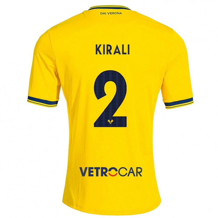 Danxen Mann Dragoș Kirali #2 Gul Rød Bortetrøye Drakt Trøye 2026/27 Skjorter T-Skjorte