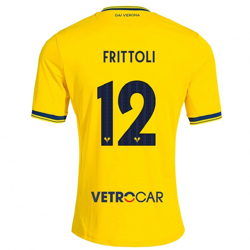 Danxen Mann Riccardo Frittoli #12 Gul Rød Bortetrøye Drakt Trøye 2026/27 Skjorter T-Skjorte