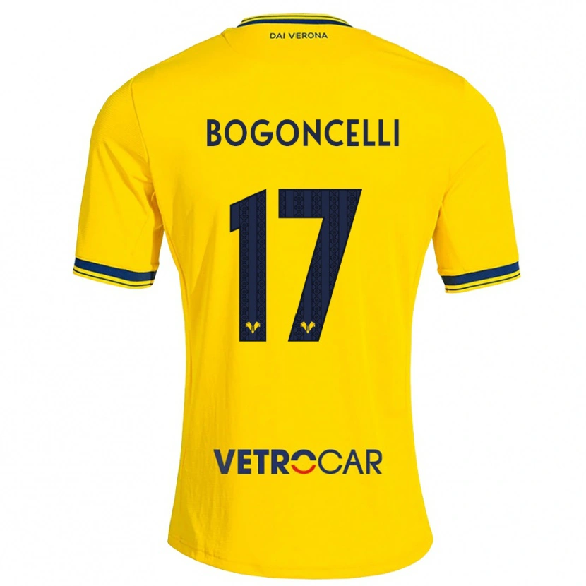 Danxen Mann Pietro Bogoncelli #17 Gul Rød Bortetrøye Drakt Trøye 2026/27 Skjorter T-Skjorte