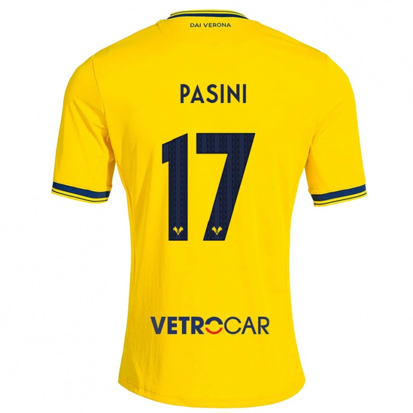 Danxen Mann Veronica Pasini #17 Gul Rød Bortetrøye Drakt Trøye 2026/27 Skjorter T-Skjorte