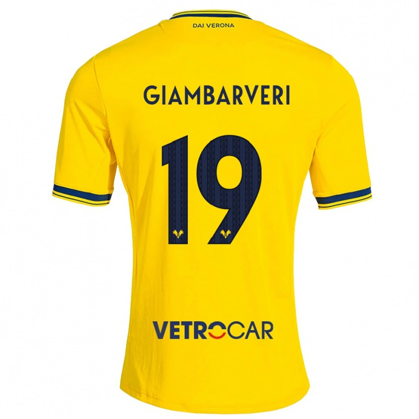 Danxen Mann Mattia Giambarveri #19 Gul Rød Bortetrøye Drakt Trøye 2026/27 Skjorter T-Skjorte