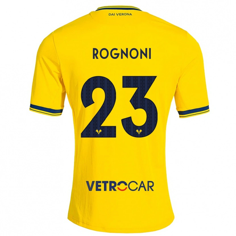Danxen Mann Alessia Rognoni #23 Gul Rød Bortetrøye Drakt Trøye 2026/27 Skjorter T-Skjorte