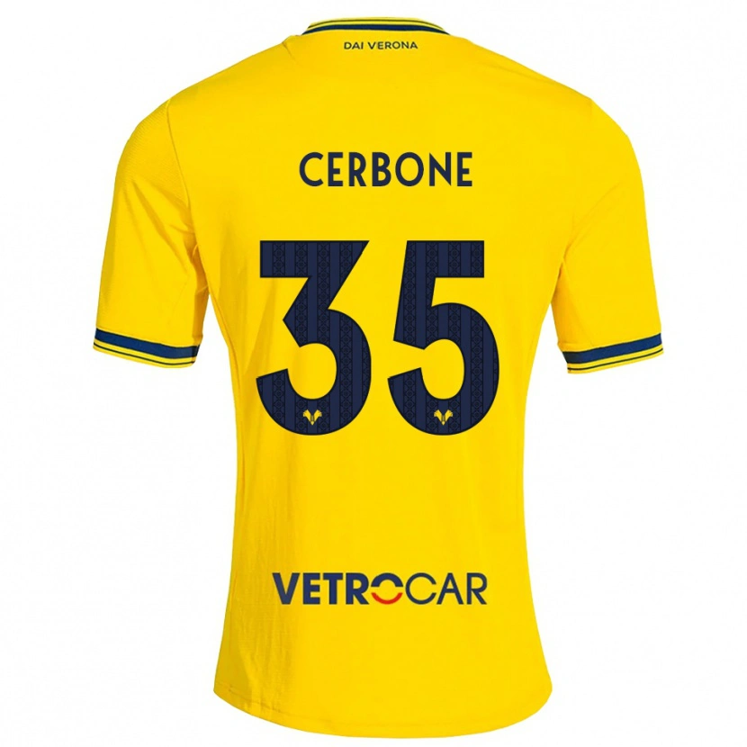 Danxen Mann Salvatore Cerbone #35 Gul Rød Bortetrøye Drakt Trøye 2026/27 Skjorter T-Skjorte