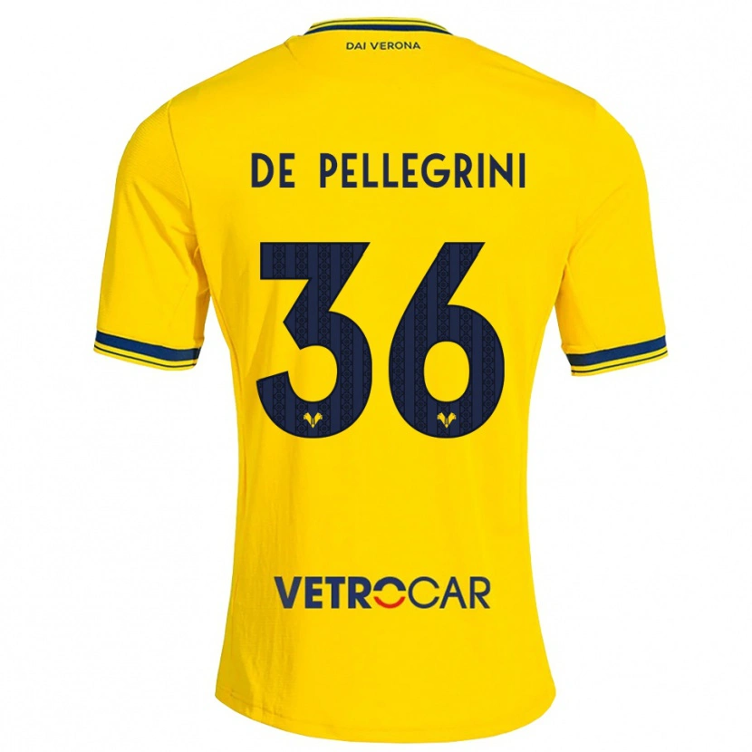 Danxen Mann Erika De Pellegrini #36 Gul Rød Bortetrøye Drakt Trøye 2026/27 Skjorter T-Skjorte