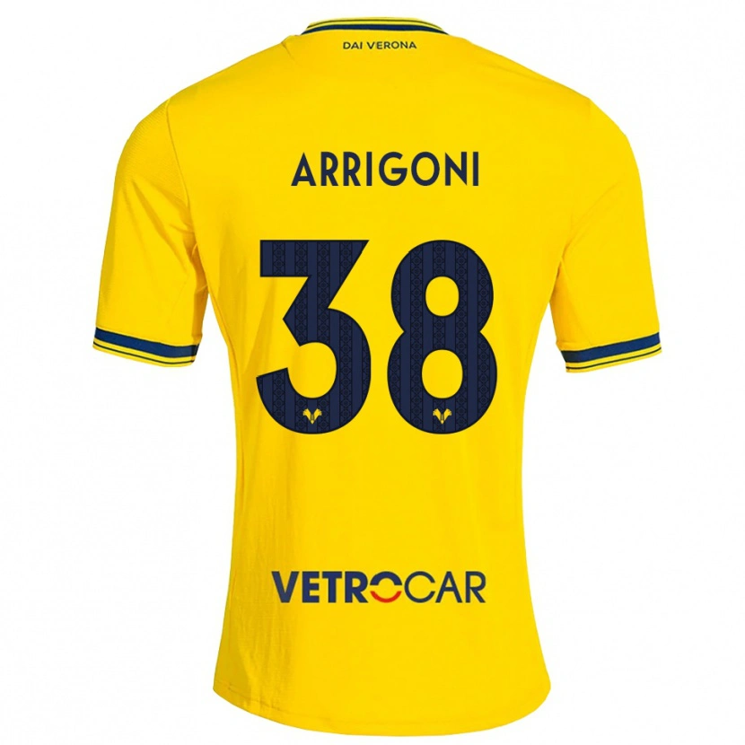 Danxen Mann Arrigoni #38 Gul Rød Bortetrøye Drakt Trøye 2026/27 Skjorter T-Skjorte
