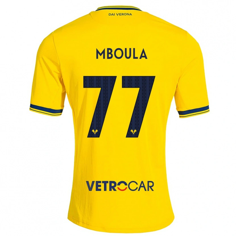 Danxen Mann Jordi Mboula #77 Gul Rød Bortetrøye Drakt Trøye 2026/27 Skjorter T-Skjorte