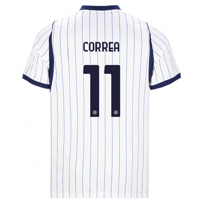 Danxen Mann Joaquin Correa #11 Hvit Marineblå Bortetrøye Drakt Trøye 2026/27 Skjorter T-Skjorte