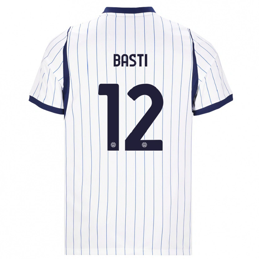 Danxen Mann Matteo Basti #12 Hvit Marineblå Bortetrøye Drakt Trøye 2026/27 Skjorter T-Skjorte